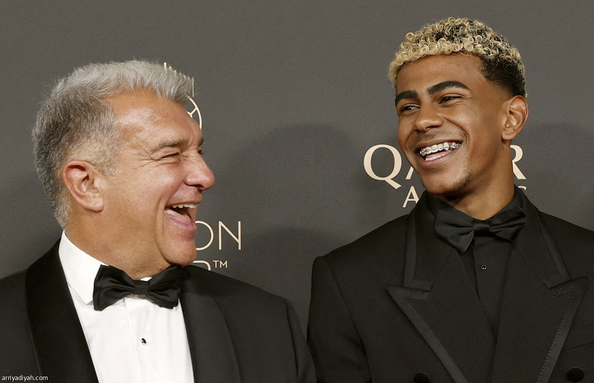 نجوم برشلونة في الحفل